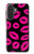 S2933 Bisous Rose Lips sur Noir Etui Coque Housse pour Samsung Galaxy A27