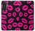S2933 Bisous Rose Lips sur Noir Etui Coque Housse pour Samsung Galaxy A27