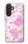 S3036 Flore de fleur rose douce Etui Coque Housse pour Samsung Galaxy A27