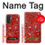 S3354 Rouge classique Bandana Etui Coque Housse pour Samsung Galaxy A27