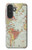 S3418 Carte du monde millésimé Etui Coque Housse pour Samsung Galaxy A27