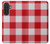 S3535 Rouge vichy Etui Coque Housse pour Samsung Galaxy A27