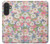 S3688 Motif d'art floral floral Etui Coque Housse pour Samsung Galaxy A27