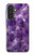 S3713 Graphique violet améthyste à quartz imprimé Etui Coque Housse pour Samsung Galaxy A27