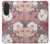 S3716 Motif floral rose Etui Coque Housse pour Samsung Galaxy A27