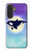 S3807 Killer Whale Orca Lune Pastel Fantaisie Etui Coque Housse pour Samsung Galaxy A27