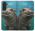 S3871 mignon, bébé, hippopotame, hippopotame Etui Coque Housse pour Samsung Galaxy A27