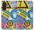 S3960 Collage d'autocollants de signalisation de sécurité Etui Coque Housse pour Samsung Galaxy A27