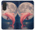 S4045 Nuit de lune de dauphin Etui Coque Housse pour Samsung Galaxy A27