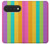 S3678 Vertical arc-en-ciel coloré Etui Coque Housse pour Google Pixel 11, 11 Pro