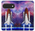 S3913 Navette spatiale nébuleuse colorée Etui Coque Housse pour Google Pixel 11, 11 Pro