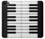S3078 Black and White Piano Keyboard Etui Coque Housse pour iPhone 7, iPhone 8