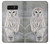 S1566 Snowy Owl White Owl Etui Coque Housse pour Note 8 Samsung Galaxy Note8