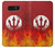 S2803 Fire Red Devil Spear Symbol Etui Coque Housse pour Note 8 Samsung Galaxy Note8