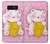 S3025 Pink Maneki Neko Lucky Cat Etui Coque Housse pour Note 8 Samsung Galaxy Note8