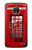 S0058 British Red Telephone Box Etui Coque Housse pour Motorola Moto E4