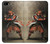 S0796 Japan Red Samurai Etui Coque Housse pour iPhone 5 5S SE