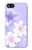 S2361 Purple White Flowers Etui Coque Housse pour iPhone 5 5S SE