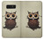 S0360 Coffee Owl Etui Coque Housse pour Note 8 Samsung Galaxy Note8