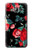 S3112 Rose Floral Pattern Black Etui Coque Housse pour Samsung Galaxy J3 (2016)