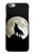 S1981 Wolf Howling at The Moon Etui Coque Housse pour iPhone 6 6S