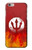 S2803 Fire Red Devil Spear Symbol Etui Coque Housse pour iPhone 6 6S