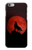 S2955 Wolf Howling Red Moon Etui Coque Housse pour iPhone 6 6S