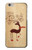 S3081 Wooden Raindeer Graphic Printed Etui Coque Housse pour iPhone 6 6S