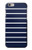 S2767 Navy White Striped Etui Coque Housse pour iPhone 6 Plus, 6S Plus