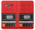 S3204 Red Cassette Recorder Graphic Etui Coque Housse pour Samsung Galaxy J3 (2016)