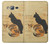S3229 Vintage Cat Poster Etui Coque Housse pour Samsung Galaxy J3 (2016)