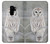 S1566 Snowy Owl White Owl Etui Coque Housse pour Samsung Galaxy S9 Plus