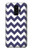 S2345 Navy Blue Shavron Zig Zag Pattern Etui Coque Housse pour Samsung Galaxy S9 Plus
