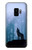 S0935 Wolf Howling in Forest Etui Coque Housse pour Samsung Galaxy S9