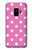 S2358 Pink Polka Dots Etui Coque Housse pour Samsung Galaxy S9