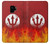 S2803 Fire Red Devil Spear Symbol Etui Coque Housse pour Samsung Galaxy S9