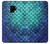S3047 Green Mermaid Fish Scale Etui Coque Housse pour Samsung Galaxy S9