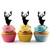TA0009 Stag Deer Head Cupcake Toppers Acrylique De Mariage Joyeux anniversaire pour Gâteau Partie Décoration 10 Pièces
