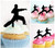 TA0034 Karate Cupcake Toppers Acrylique De Mariage Joyeux anniversaire pour Gâteau Partie Décoration 10 Pièces