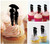 TA0056 Umbrella Couple Cupcake Toppers Acrylique De Mariage Joyeux anniversaire pour Gâteau Partie Décoration 10 Pièces