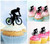TA0068 Bicycle Sport Cupcake Toppers Acrylique De Mariage Joyeux anniversaire pour Gâteau Partie Décoration 10 Pièces