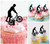 TA0073 Bicycle Boy Extreme Cupcake Toppers Acrylique De Mariage Joyeux anniversaire pour Gâteau Partie Décoration 10 Pièces