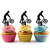 TA0073 Bicycle Boy Extreme Cupcake Toppers Acrylique De Mariage Joyeux anniversaire pour Gâteau Partie Décoration 10 Pièces