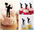 TA0090 Business Man Cheering Cupcake Toppers Acrylique De Mariage Joyeux anniversaire pour Gâteau Partie Décoration 10 Pièces