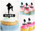 TA0204 Muay Thai Kickboxing Cupcake Toppers Acrylique De Mariage Joyeux anniversaire pour Gâteau Partie Décoration 10 Pièces