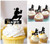 TA0206 Muay Thai Kickboxing Cupcake Toppers Acrylique De Mariage Joyeux anniversaire pour Gâteau Partie Décoration 10 Pièces