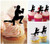 TA0206 Muay Thai Kickboxing Cupcake Toppers Acrylique De Mariage Joyeux anniversaire pour Gâteau Partie Décoration 10 Pièces