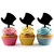 TA0254 Top Hat Cupcake Toppers Acrylique De Mariage Joyeux anniversaire pour Gâteau Partie Décoration 10 Pièces