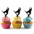 TA0288 Snowboard Snowboarding Jumps Cupcake Toppers Acrylique De Mariage Joyeux anniversaire pour Gâteau Partie Décoration 10 Pièces