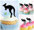 TA0298 Kangaroo Cupcake Toppers Acrylique De Mariage Joyeux anniversaire pour Gâteau Partie Décoration 10 Pièces